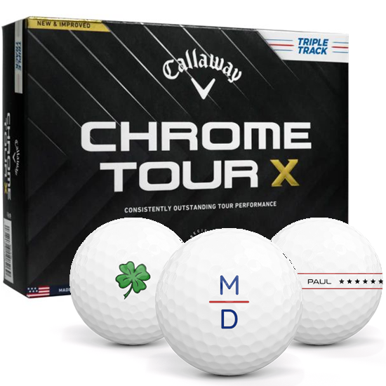 Callaway Golf Chrome Tour X Triple Track Monogram Golf Balls - 2024 Model
