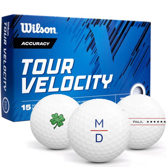 Wilson Tour Velocity Accuracy Monogram Golf Balls - 15 Pack