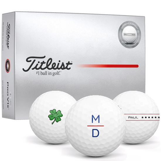 Titleist Pro V1x Aim Enhanced Monogram Golf Balls