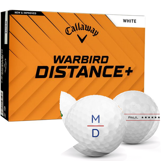 Callaway Golf Warbird Distance+ Monogram Golf Balls