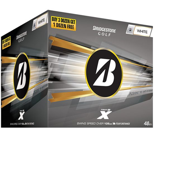 Bridgestone Tour B X Monogram Golf Balls - Buy 3 DZ Get 1 DZ Free - 2026 Model