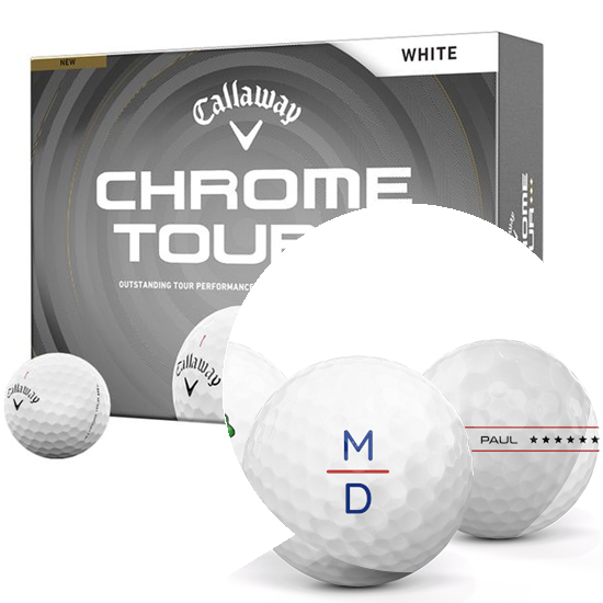 Callaway Golf Chrome Tour Triple Diamond Monogram Golf Balls - 2026 Model