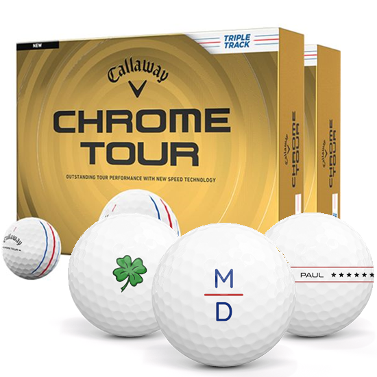 Callaway Golf Chrome Tour Triple Track Monogram Golf Balls - Double Dozen