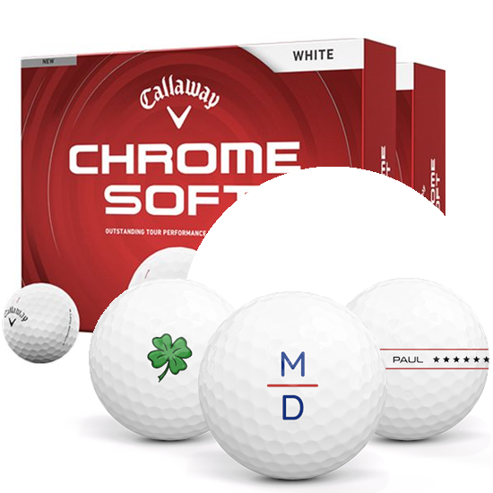 Callaway Golf Chrome Soft Monogram Golf Balls - Double Dozen