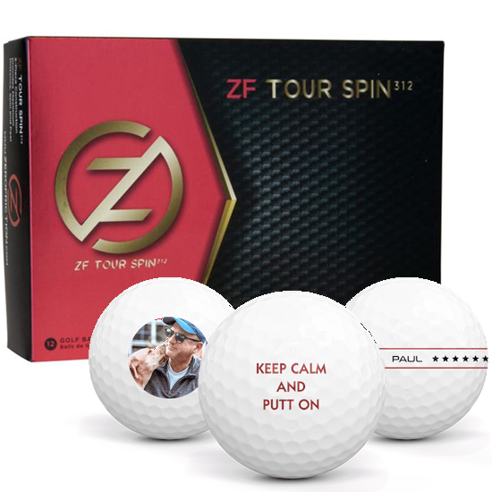 Zero Friction Zero Friction Tour Spin 312 Personalized Golf Balls White - $29.95 at Golfballs.com