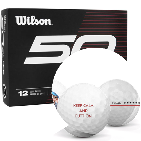 Wilson Fifty Elite Personalized Golf Balls White