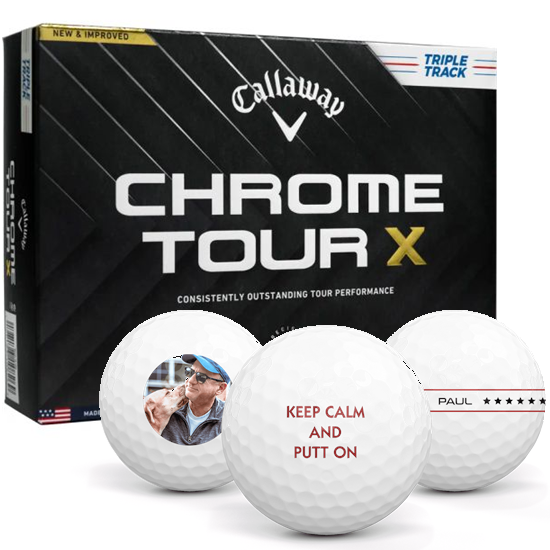 Callaway Golf Chrome Tour X Triple Track Personalized Golf Balls - 2024 Model