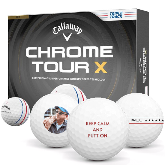 Callaway Golf Chrome Tour X Triple Track Personalized Golf Balls - 2026 Model