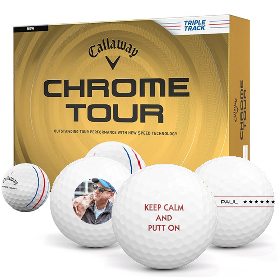 Callaway Golf Chrome Tour Triple Track Personalized Golf Balls - 2026 Model