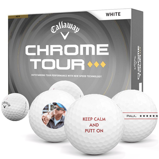 Callaway Golf Chrome Tour Triple Diamond Personalized Golf Balls - 2026 Model