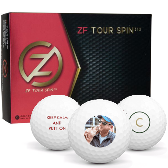 Zero Friction Zero Friction Tour Spin 312 Photo Golf Balls White - $34.95 at Golfballs.com