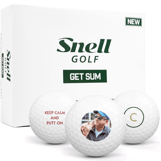 Snell Golf Get Sum Photo Golf Balls White