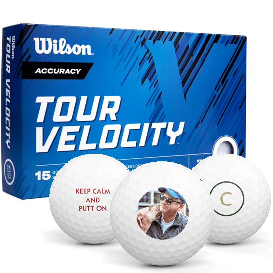 Wilson Tour Velocity Accuracy Photo Golf Balls - 15 Pack