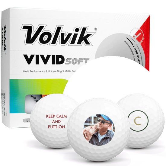 Volvik Vivid Soft Matte White Photo Golf Balls