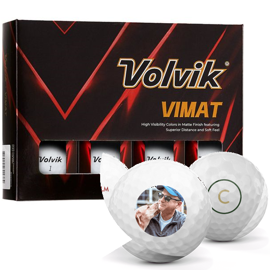 Volvik Vimat Matte White Photo Golf Balls