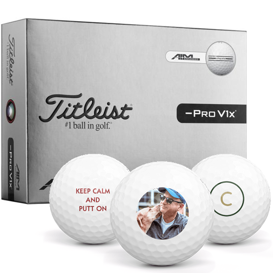Titleist Pro V1x Left Dash Aim Enhanced Photo Golf Balls - 2026 Model