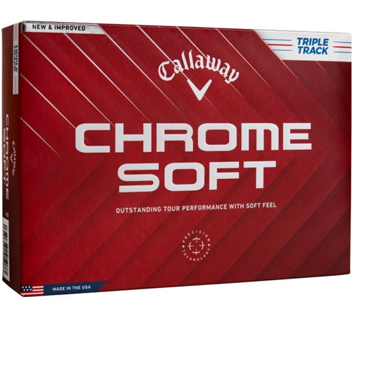 Callaway Golf Chrome Soft Triple Track USA Pack 1 Icon Golf Balls