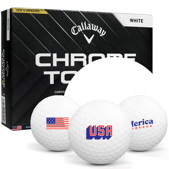 Callaway Golf 2024 Chrome Tour X USA Pack 1 Icon Golf Balls