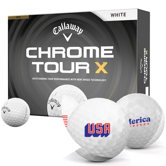 Callaway Golf Chrome Tour X USA Pack 1 Icon Golf Balls - 2026 Model