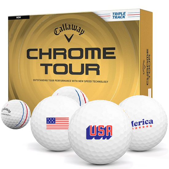 Callaway Golf Chrome Tour Triple Track USA Pack 1 Icon Golf Balls - 2026 Model