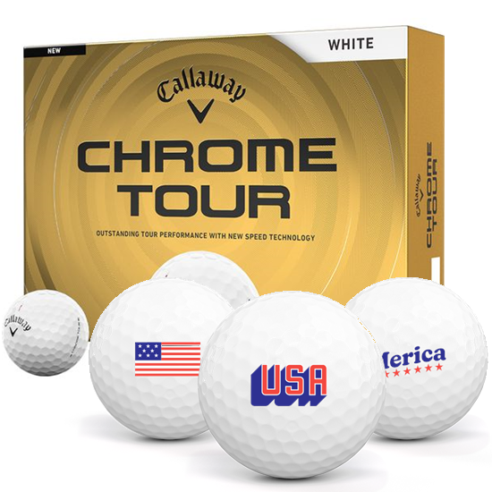 Callaway Golf Chrome Tour USA Pack 1 Icon Golf Balls - 2026 Model