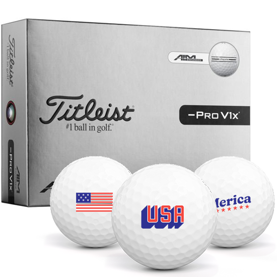 Titleist Pro V1x Left Dash Aim Enhanced USA Pack 1 Icon Golf Balls - 2026 Model