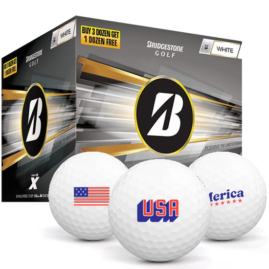 Bridgestone Tour B X USA Pack 1 Icon Golf Balls - Buy 3 DZ Get 1 DZ Free - 2026 Model