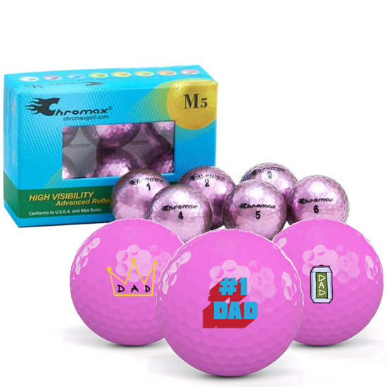 Chromax  Metallic Purple M5 Dad Pack 1 Icon Golf Balls - 6-Pack