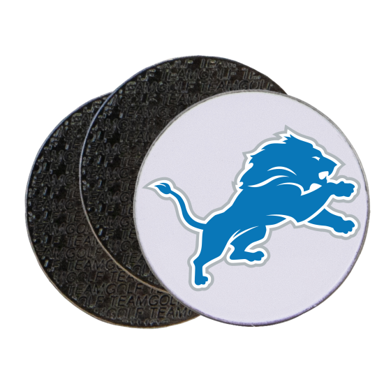 Officially Licensed Logo Detroit Lions Ball Markers - 3 Pack