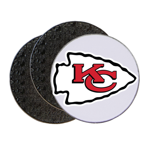 Officially Licensed Logo Kansas City Chiefs Ball Markers - 3 Pack
