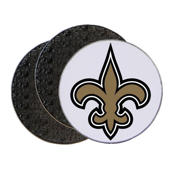 Officially Licensed Logo New Orleans Saints Ball Markers - 3 Pack