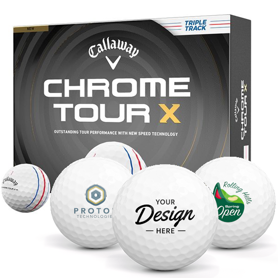 Callaway Golf Chrome Tour X Triple Track 12 Dozen Custom Golf Balls - 2026 Model