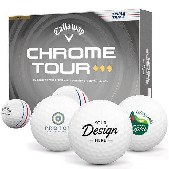 Callaway Golf Chrome Tour Triple Diamond Triple Track 12 Dozen Custom Golf Balls - 2026 Model